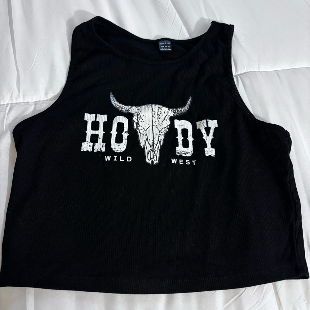Black HOWDY Wild West Tank Top
